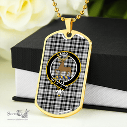 ScottishPlaid Scott (Sir Walter) Personal Clan Tartan Dog Tag Necklace - Crest Classic Scottish Plaid Tartan Plaid
