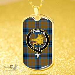 ScottishPlaid MacTavish Hunting Modern Clan Tartan Dog Tag Necklace - Crest Classic Scottish Plaid Tartan Plaid