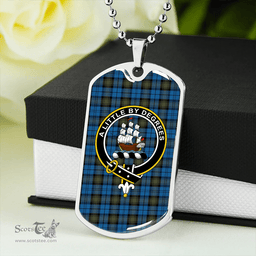 ScottishPlaid MacWilliam 2014 (Williamson 2014) Ancient Clan Tartan Dog Tag Necklace - Crest Classic Scottish Plaid Tartan Plaid