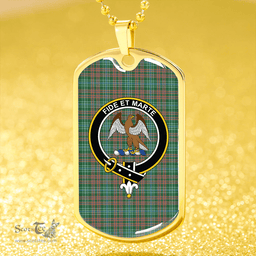 ScottishPlaid Ralston US Ancient Clan Tartan Dog Tag Necklace - Crest Classic Scottish Plaid Tartan Plaid