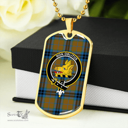 ScottishPlaid MacTavish Hunting Modern Clan Tartan Dog Tag Necklace - Crest Classic Scottish Plaid Tartan Plaid