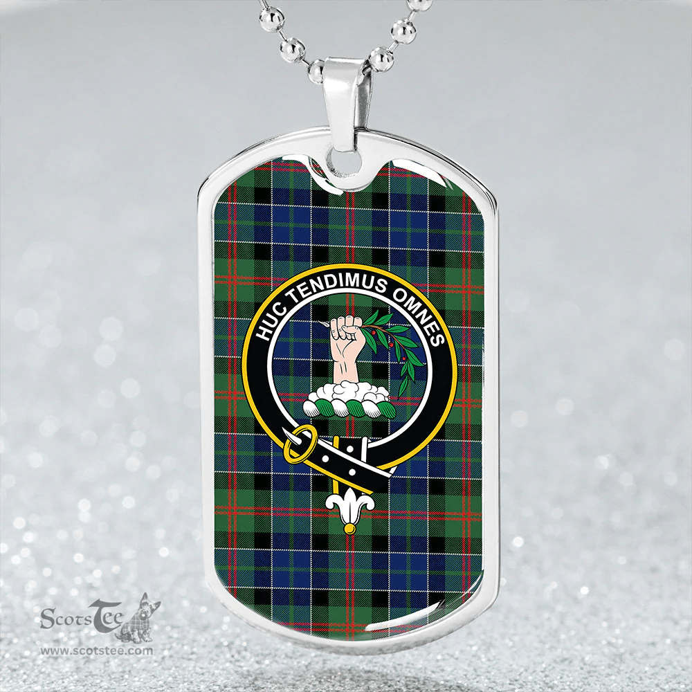 ScottishPlaid Paterson Modern Clan Tartan Dog Tag Necklace - Crest Classic Scottish Plaid Tartan Plaid