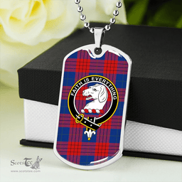 ScottishPlaid Robinson Dress (Robins Dress) Modern Clan Tartan Dog Tag Necklace - Crest Classic Scottish Plaid Tartan Plaid
