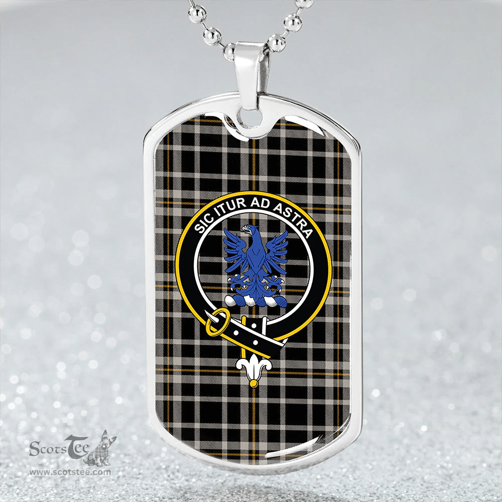 ScottishPlaid Ochterlony (Auchterlony) Ancient Clan Tartan Dog Tag Necklace - Crest Classic Scottish Plaid Tartan Plaid