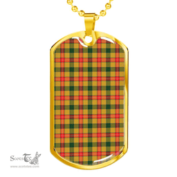 Scottish Baxter Clan Tartan Dog Tag Necklace - Classic Scottish Plaid Tartan Plaid