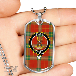 ScottishPlaid Maver Modern Clan Tartan Dog Tag Necklace - Crest Classic Scottish Plaid Tartan Plaid
