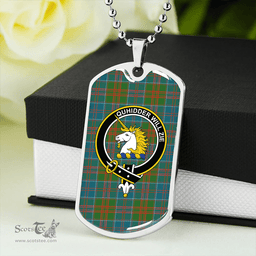 ScottishPlaid Stewart of Appin Hunting Ancient Clan Tartan Dog Tag Necklace - Crest Classic Scottish Plaid Tartan Plaid