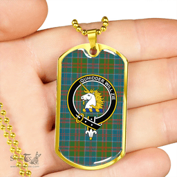 ScottishPlaid Stewart of Appin Hunting Ancient Clan Tartan Dog Tag Necklace - Crest Classic Scottish Plaid Tartan Plaid