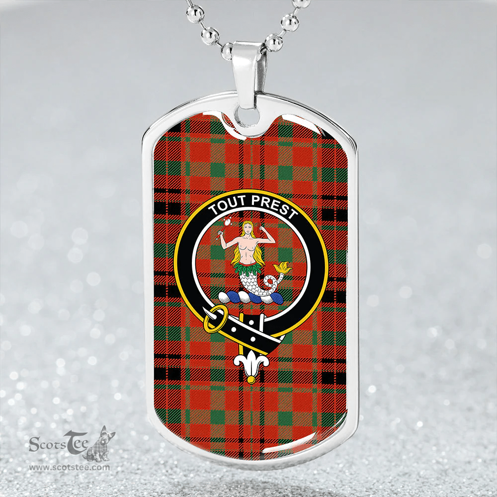 ScottishPlaid Murray Blair sample Ancient Clan Tartan Dog Tag Necklace - Crest Classic Scottish Plaid Tartan Plaid