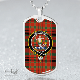 ScottishPlaid Murray Blair sample Ancient Clan Tartan Dog Tag Necklace - Crest Classic Scottish Plaid Tartan Plaid