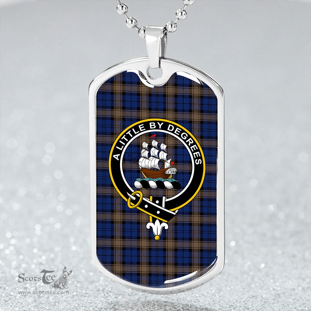 ScottishPlaid MacWilliam 2014 (Williamson 2014) Modern Clan Tartan Dog Tag Necklace - Crest Classic Scottish Plaid Tartan Plaid