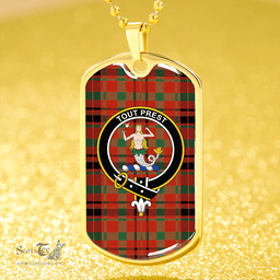 ScottishPlaid Murray Blair sample Ancient Clan Tartan Dog Tag Necklace - Crest Classic Scottish Plaid Tartan Plaid