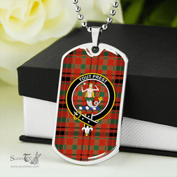 ScottishPlaid Murray Blair sample Ancient Clan Tartan Dog Tag Necklace - Crest Classic Scottish Plaid Tartan Plaid