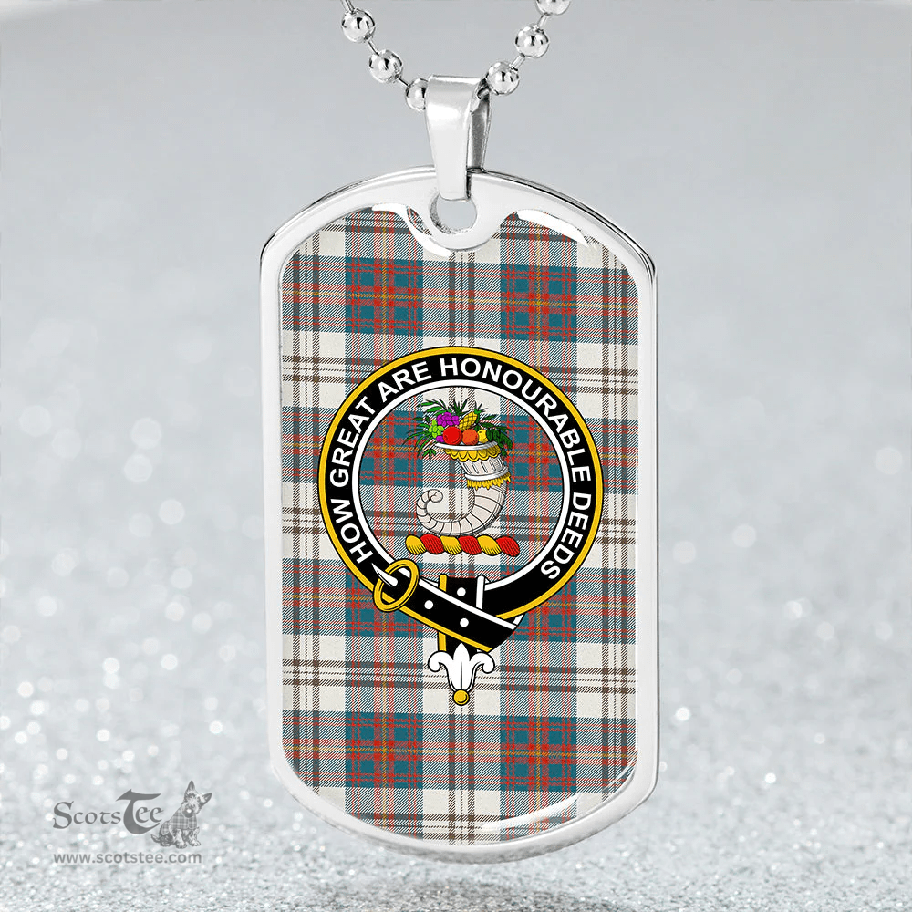 ScottishPlaid Walker Dress Ancient Clan Tartan Dog Tag Necklace - Crest Classic Scottish Plaid Tartan Plaid