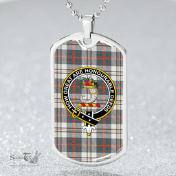 ScottishPlaid Walker Dress Ancient Clan Tartan Dog Tag Necklace - Crest Classic Scottish Plaid Tartan Plaid
