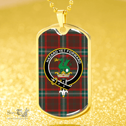 ScottishPlaid Seton Hunting Modern Clan Tartan Dog Tag Necklace - Crest Classic Scottish Plaid Tartan Plaid