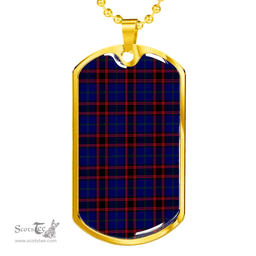 Scottish Home Modern Clan Tartan Dog Tag Necklace - Classic Scottish Plaid Tartan Plaid
