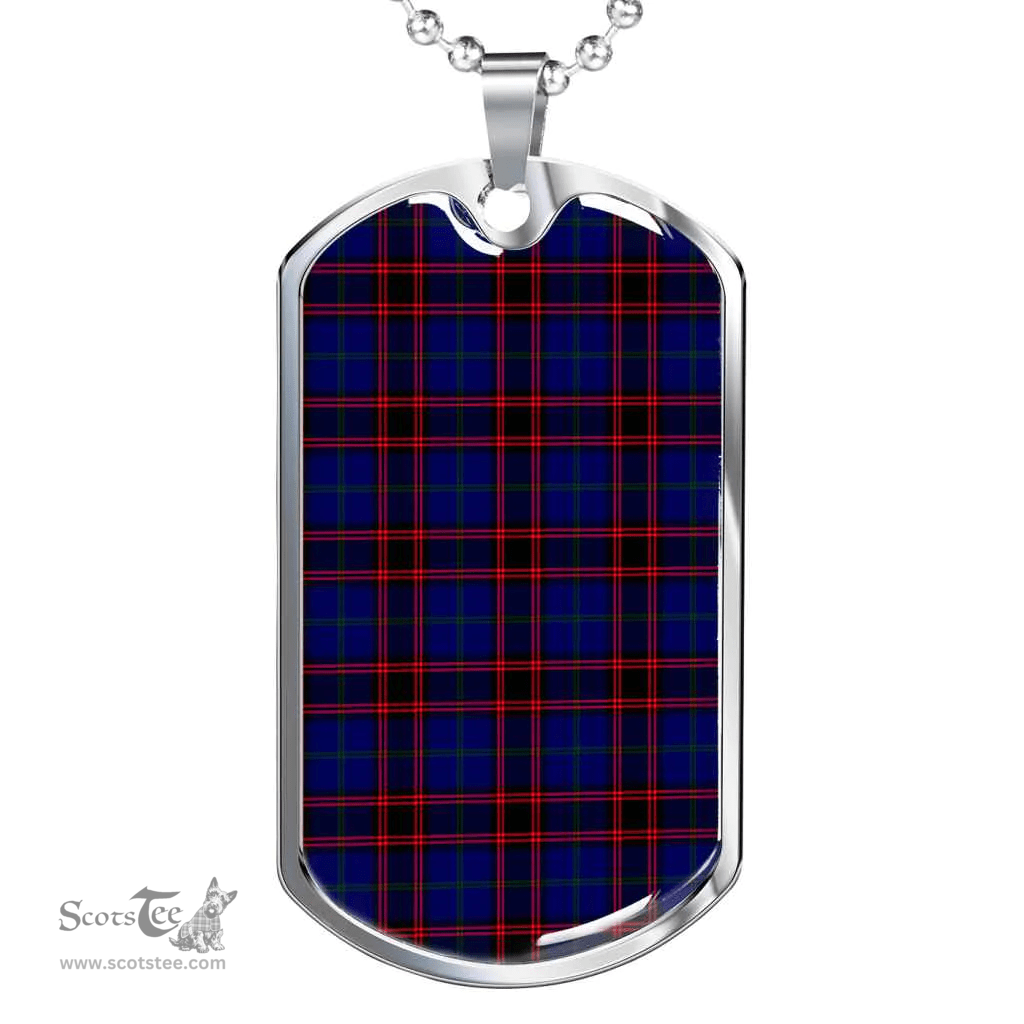 Scottish Home Modern Clan Tartan Dog Tag Necklace - Classic Scottish Plaid Tartan Plaid