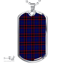 Scottish Home Modern Clan Tartan Dog Tag Necklace - Classic Scottish Plaid Tartan Plaid