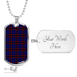 Scottish Home Modern Clan Tartan Dog Tag Necklace - Classic Scottish Plaid Tartan Plaid