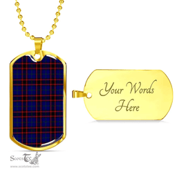 Scottish Home Modern Clan Tartan Dog Tag Necklace - Classic Scottish Plaid Tartan Plaid