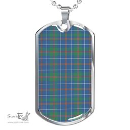Scottish MacHardy Ancient Clan Tartan Dog Tag Necklace - Classic Scottish Plaid Tartan Plaid