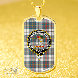 ScottishPlaid Walker Dress Ancient Clan Tartan Dog Tag Necklace - Crest Classic Scottish Plaid Tartan Plaid