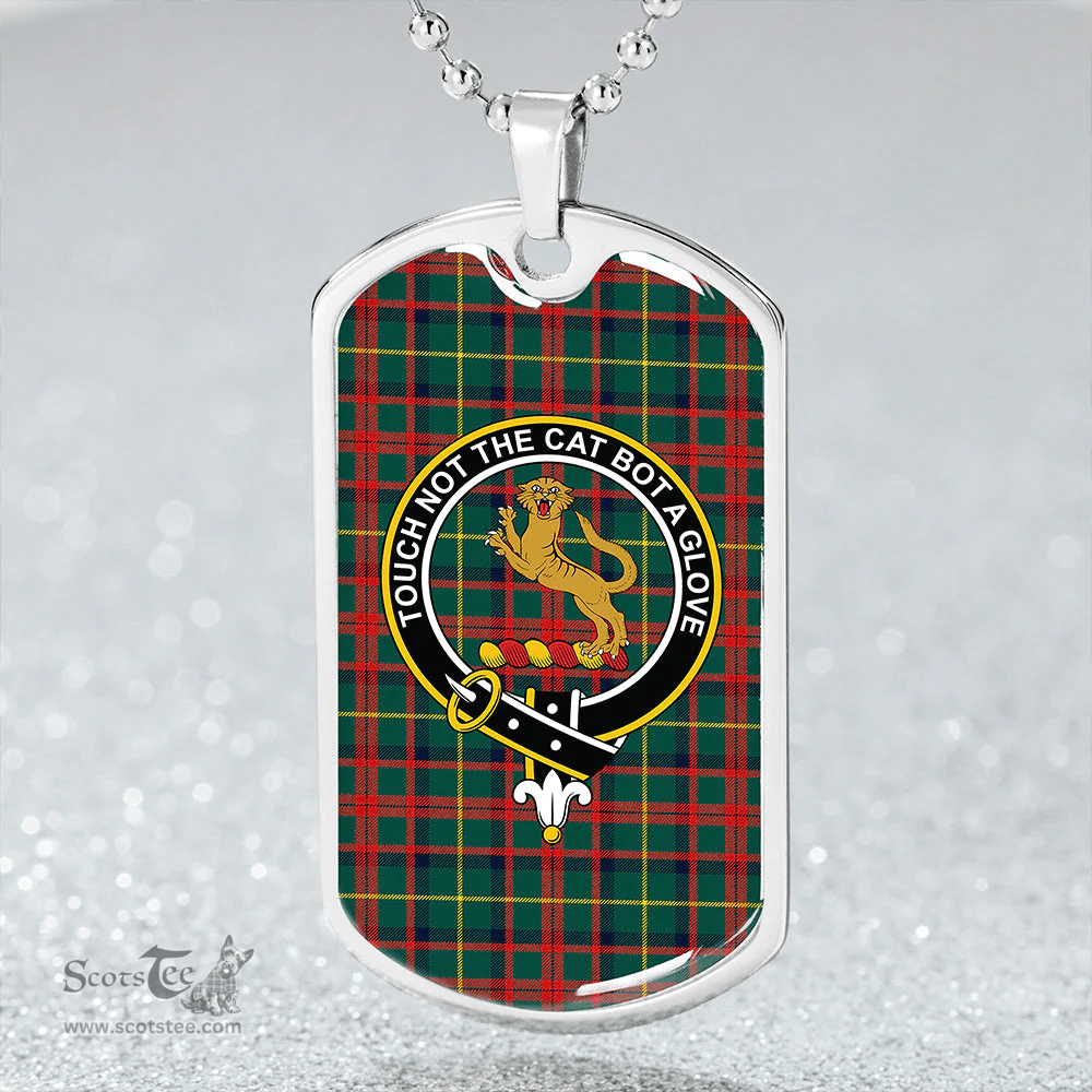 ScottishPlaid MacKintosh Hunting Modern Clan Tartan Dog Tag Necklace - Crest Classic Scottish Plaid Tartan Plaid