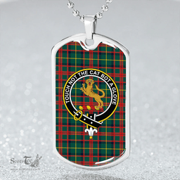 ScottishPlaid MacKintosh Hunting Modern Clan Tartan Dog Tag Necklace - Crest Classic Scottish Plaid Tartan Plaid