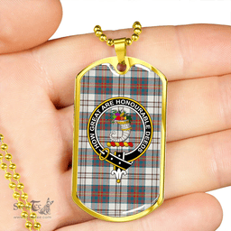 ScottishPlaid Walker Dress Ancient Clan Tartan Dog Tag Necklace - Crest Classic Scottish Plaid Tartan Plaid
