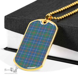 Scottish MacHardy Ancient Clan Tartan Dog Tag Necklace - Classic Scottish Plaid Tartan Plaid
