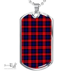 Scottish MacLachlan Modern Clan Tartan Dog Tag Necklace - Classic Scottish Plaid Tartan Plaid
