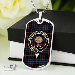 ScottishPlaid Nairn Modern Clan Tartan Dog Tag Necklace - Crest Classic Scottish Plaid Tartan Plaid