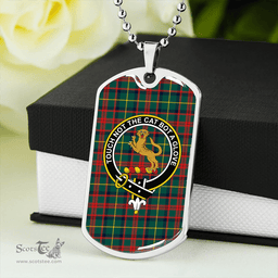 ScottishPlaid MacKintosh Hunting Modern Clan Tartan Dog Tag Necklace - Crest Classic Scottish Plaid Tartan Plaid