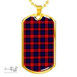 Scottish MacLachlan Modern Clan Tartan Dog Tag Necklace - Classic Scottish Plaid Tartan Plaid