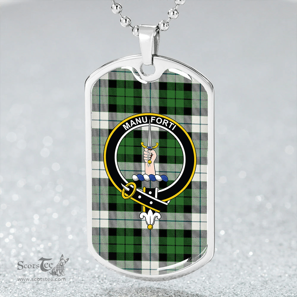 ScottishPlaid MacKay Dress Ancient Clan Tartan Dog Tag Necklace - Crest Classic Scottish Plaid Tartan Plaid
