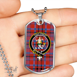 ScottishPlaid Murray Bed hanging Ancient Clan Tartan Dog Tag Necklace - Crest Classic Scottish Plaid Tartan Plaid