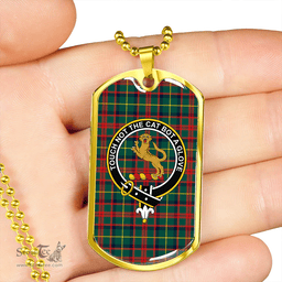 ScottishPlaid MacKintosh Hunting Modern Clan Tartan Dog Tag Necklace - Crest Classic Scottish Plaid Tartan Plaid