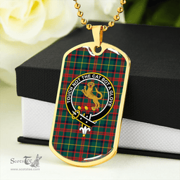 ScottishPlaid MacKintosh Hunting Modern Clan Tartan Dog Tag Necklace - Crest Classic Scottish Plaid Tartan Plaid