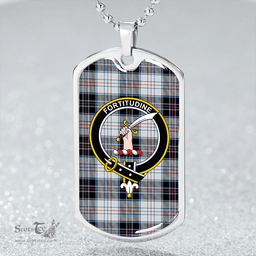 ScottishPlaid Scott MacRae Ancient Clan Tartan Dog Tag Necklace - Crest Classic Scottish Plaid Tartan Plaid
