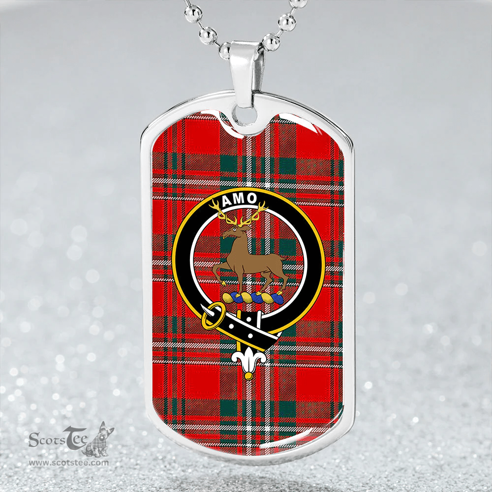 ScottishPlaid Scott Modern Clan Tartan Dog Tag Necklace - Crest Classic Scottish Plaid Tartan Plaid