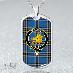 ScottishPlaid MacTavish Dress Modern Clan Tartan Dog Tag Necklace - Crest Classic Scottish Plaid Tartan Plaid