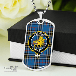 ScottishPlaid MacTavish Dress Modern Clan Tartan Dog Tag Necklace - Crest Classic Scottish Plaid Tartan Plaid