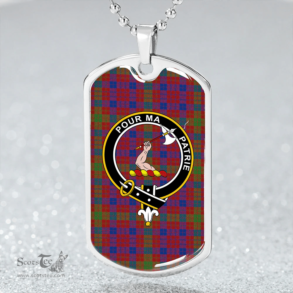 ScottishPlaid MacTier Modern Clan Tartan Dog Tag Necklace - Crest Classic Scottish Plaid Tartan Plaid