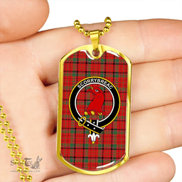 ScottishPlaid MacNicol Red Modern Clan Tartan Dog Tag Necklace - Crest Classic Scottish Plaid Tartan Plaid