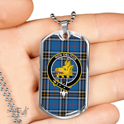 ScottishPlaid MacTavish Dress Modern Clan Tartan Dog Tag Necklace - Crest Classic Scottish Plaid Tartan Plaid
