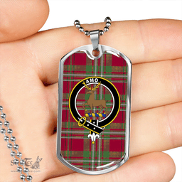 ScottishPlaid Scott Muted Clan Tartan Dog Tag Necklace - Crest Classic Scottish Plaid Tartan Plaid