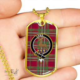 ScottishPlaid Scott Muted Clan Tartan Dog Tag Necklace - Crest Classic Scottish Plaid Tartan Plaid