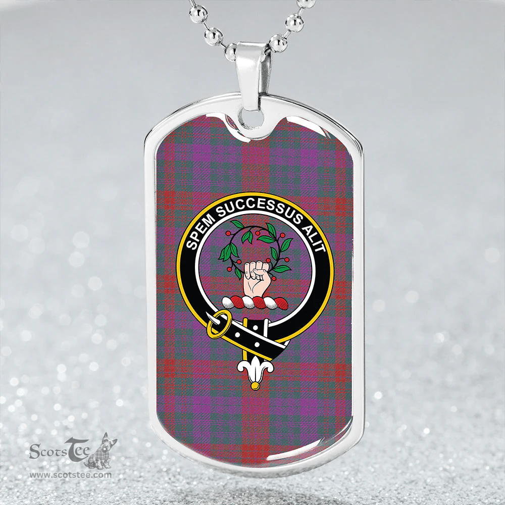 ScottishPlaid Ross (Wilsons) Clan Tartan Dog Tag Necklace - Crest Classic Scottish Plaid Tartan Plaid