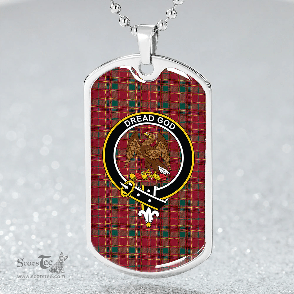 ScottishPlaid Munro Modern Clan Tartan Dog Tag Necklace - Crest Classic Scottish Plaid Tartan Plaid